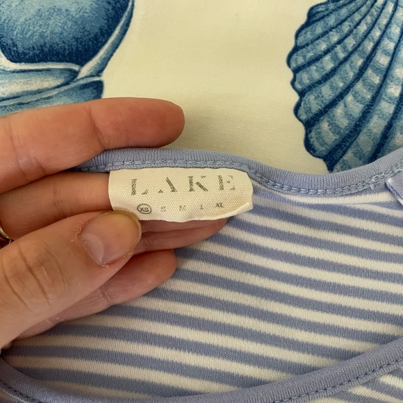 Lake Pajamas Pima Long-Short Set in Hydrangea - Picture 3 of 3